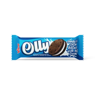 Olly kakaós szendvicskeksz tejkrémes 81g