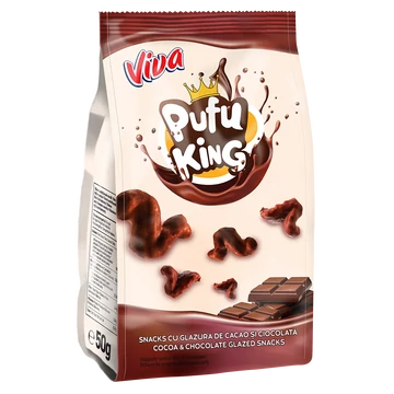 Viva Pufu King csokoládéval bevont kukoricasnack 85 gr