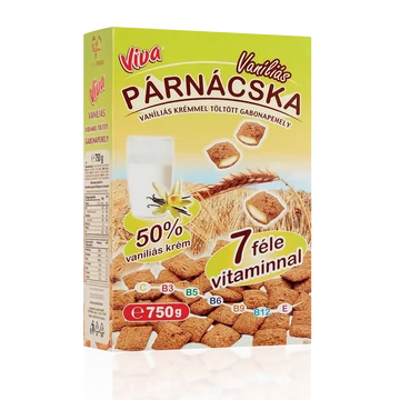 Viva dobozos töltött gabonapárnácskák vanilíás 750 gr