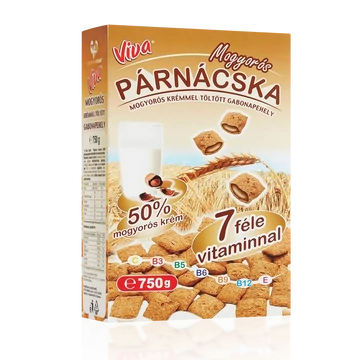 Viva dobozos töltött gabonapárnácskák mogyorós 750 gr