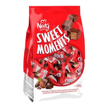 Naty Sweet Moments Kakaós krémmel töltött és kakaós csokoládés glazúrral bevont ostya 350gr
