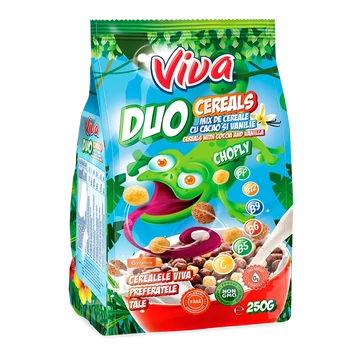 Viva kakaós és vanília ízű gabonagolyó mix 250gr