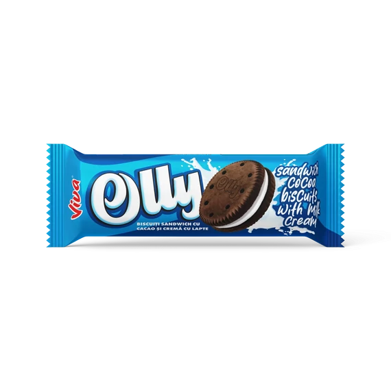 Olly kakaós szendvicskeksz tejkrémes 81g