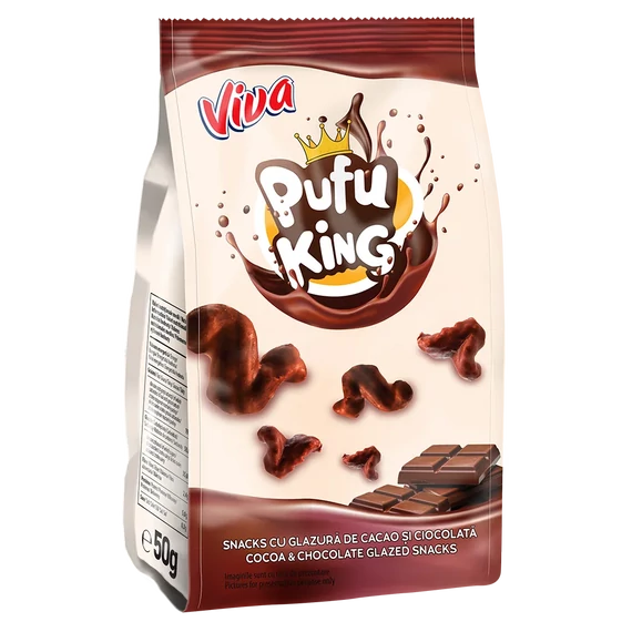 Viva Pufu King csokoládéval bevont kukoricasnack 85 gr