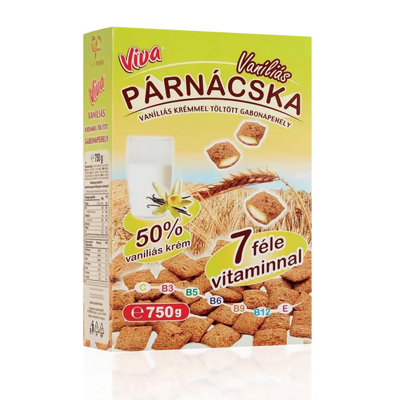 Viva dobozos töltött gabonapárnácskák vanilíás 750 gr