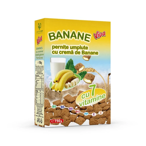 Viva dobozos töltött gabonapárnácskák banános 750 gr