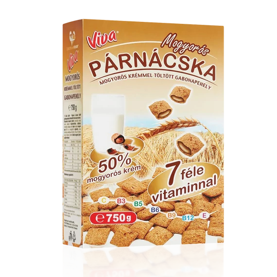 Viva dobozos töltött gabonapárnácskák mogyorós 750 gr